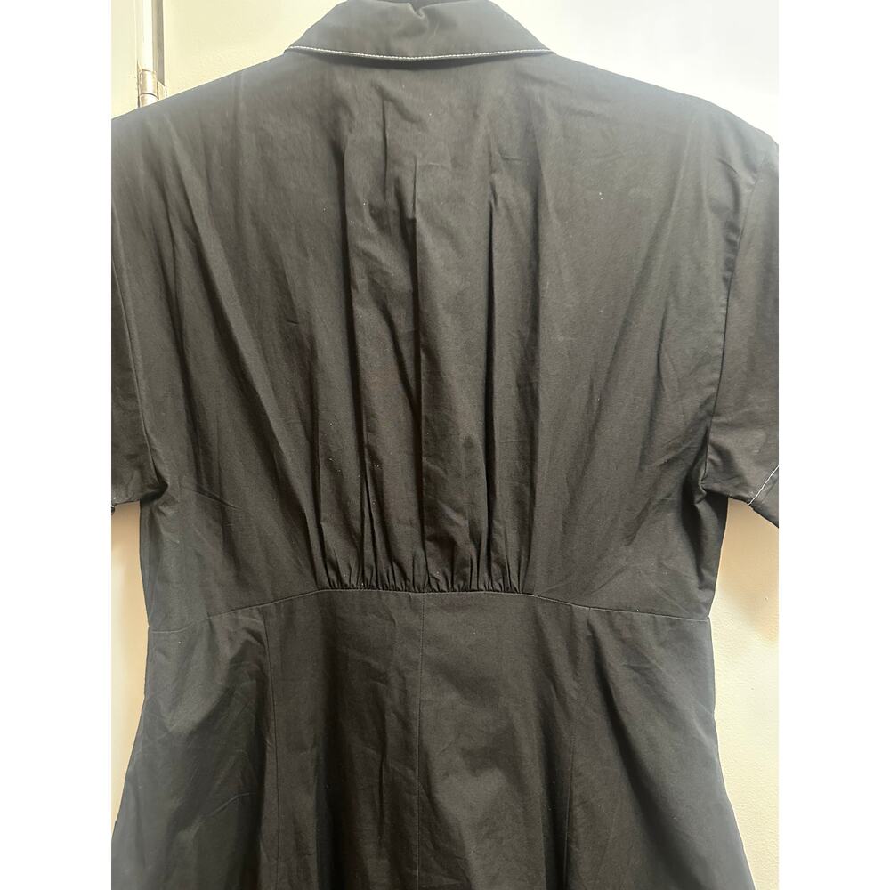 J.CREW Zip-Up Shirt-Dress in Black CI906 Size 4 NWT - Picture 7 of 13